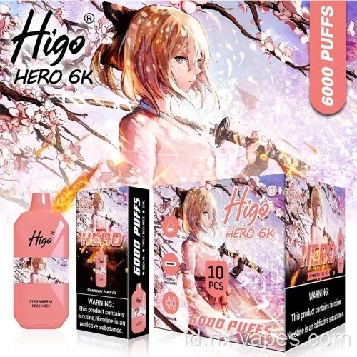 Higo Hero 6000 Puff Disposable Vape Wholesale
